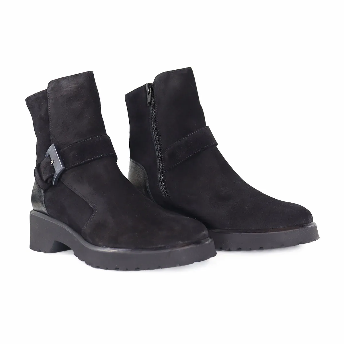 38530 BLACK SUEDE BOOT-