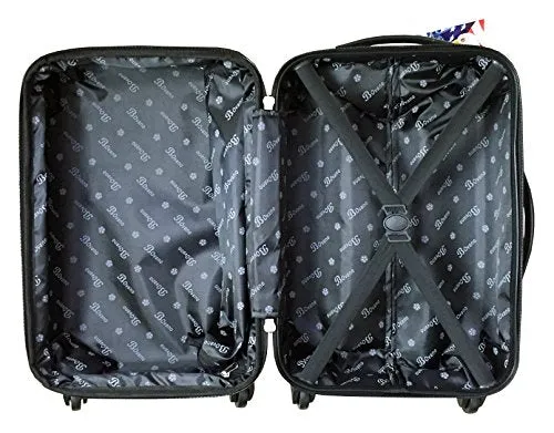 3Pc Luggage Set Hardside Rolling 4Wheel Spinner Carryon Travel Case Poly Leopard