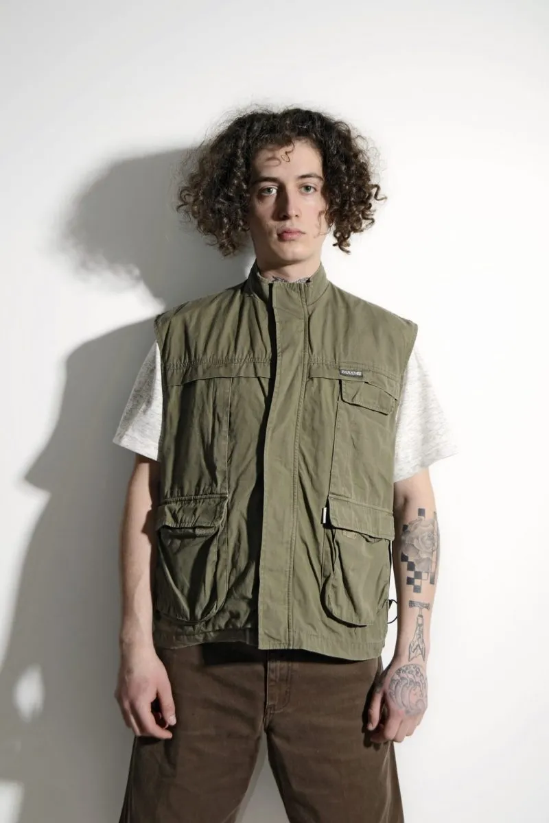 90s utility cargo vest men