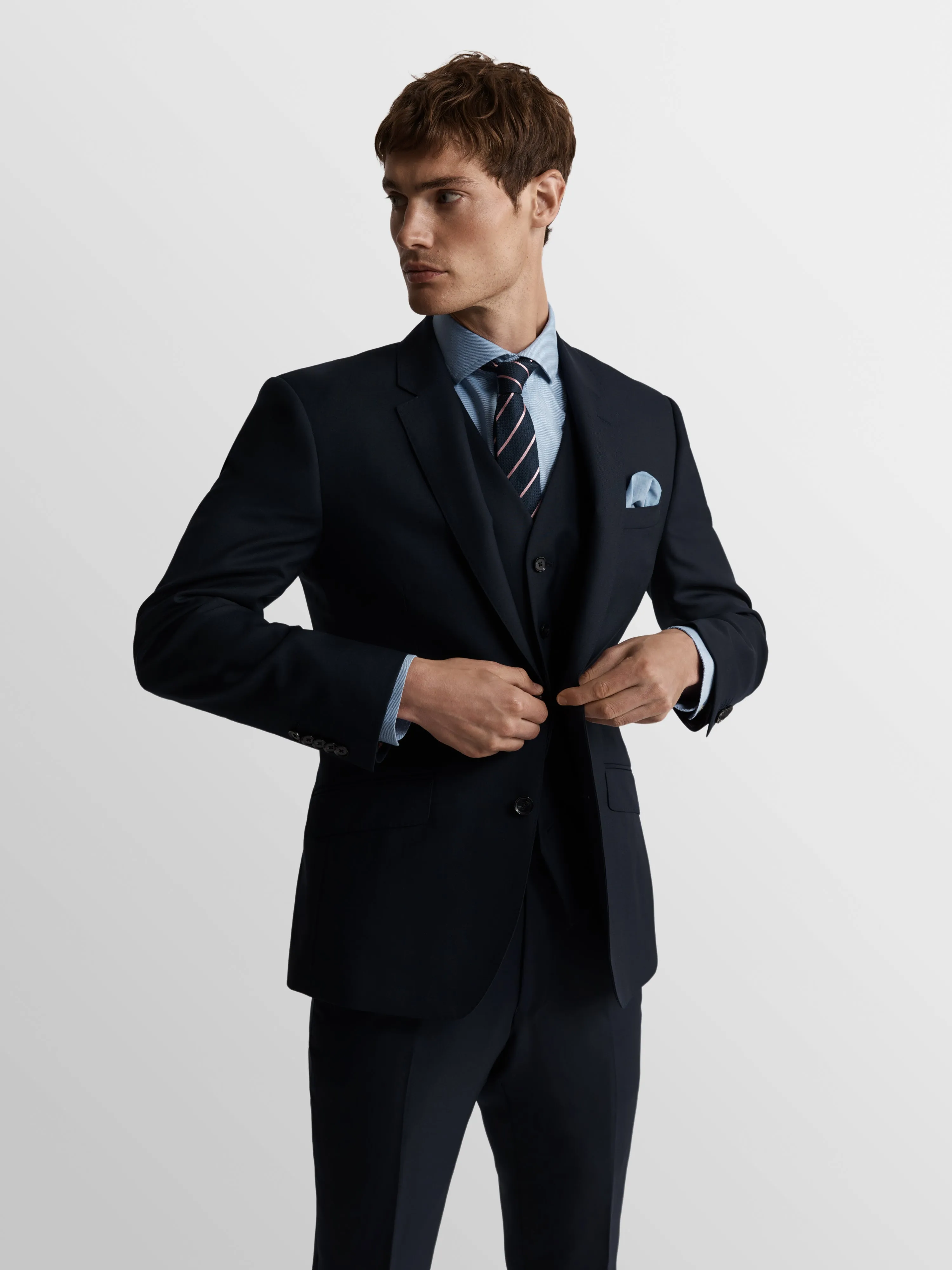 Aldgate Italian Luxury Slim Navy Suit Jacket