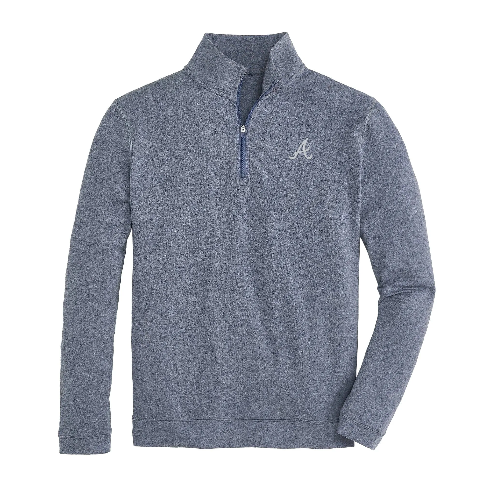 Atlanta Braves Flow 1/4 Zip Pullover - Dark Denim