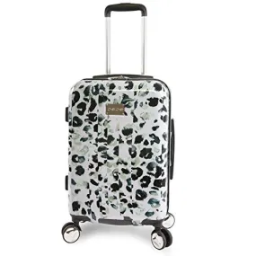 Bebe Women'S Abigail 21 Hardside Carry-On Spinner Luggage, Winter Leopard