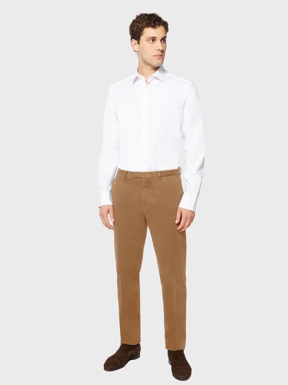 Beige Cotton Trousers