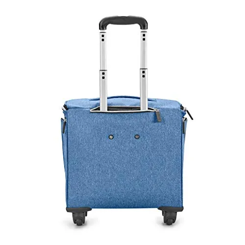 Biaggi Luggage Lift Off Expandable Under-Seater to Carry-on, Denim Blue