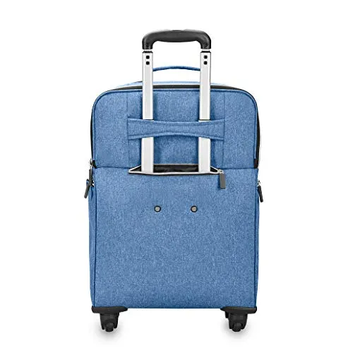 Biaggi Luggage Lift Off Expandable Under-Seater to Carry-on, Denim Blue