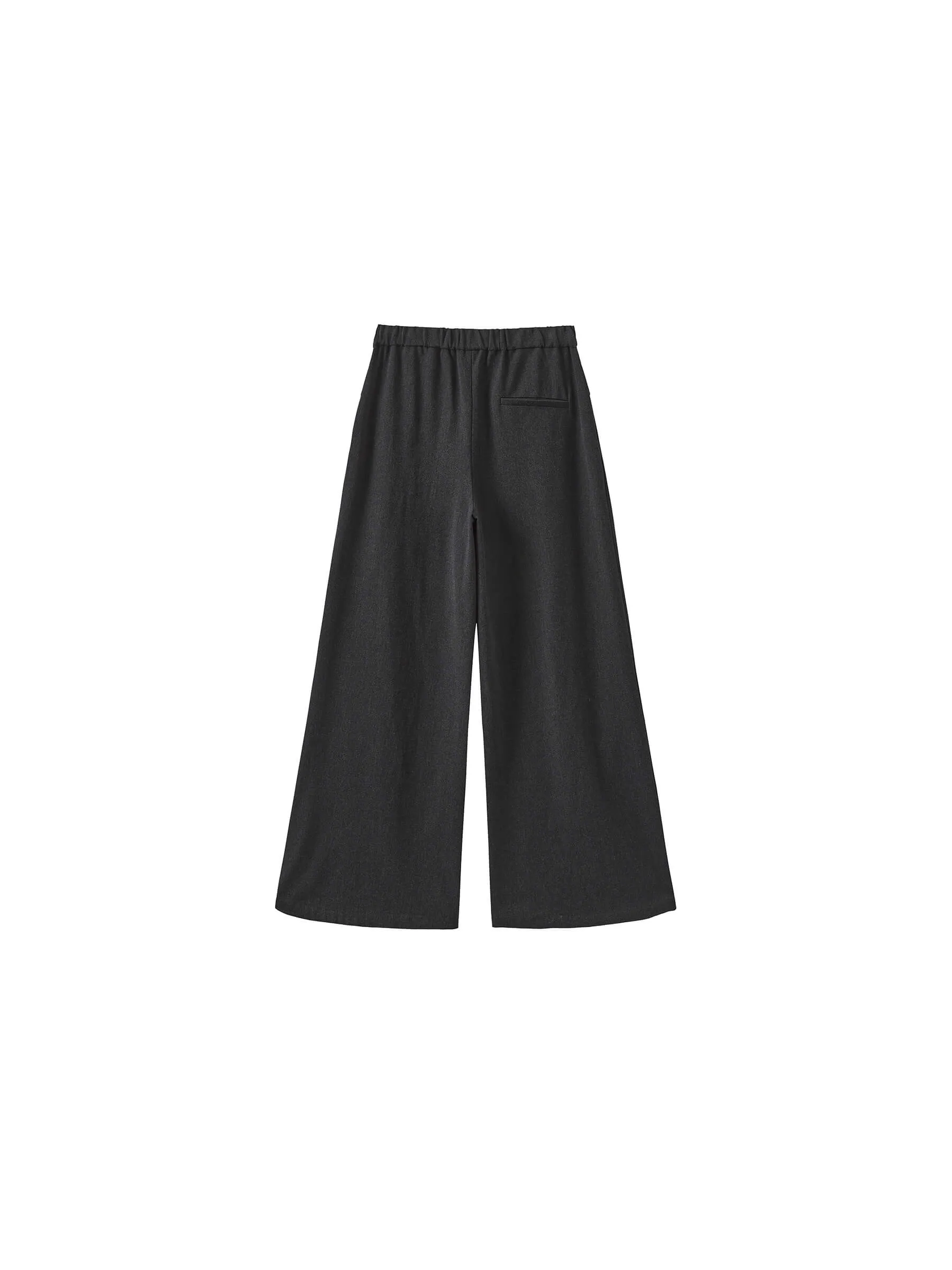 Black Slim Wide Leg Trousers