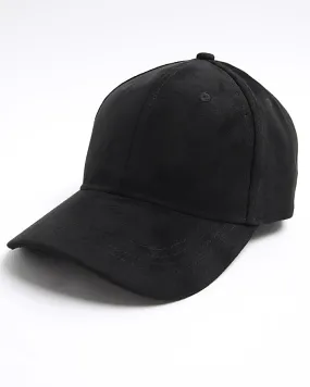 Black suedette cap