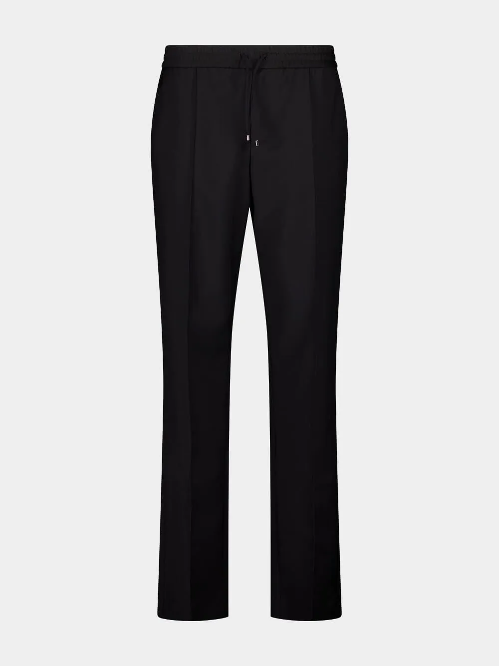 Black Wool Mohair Trousers