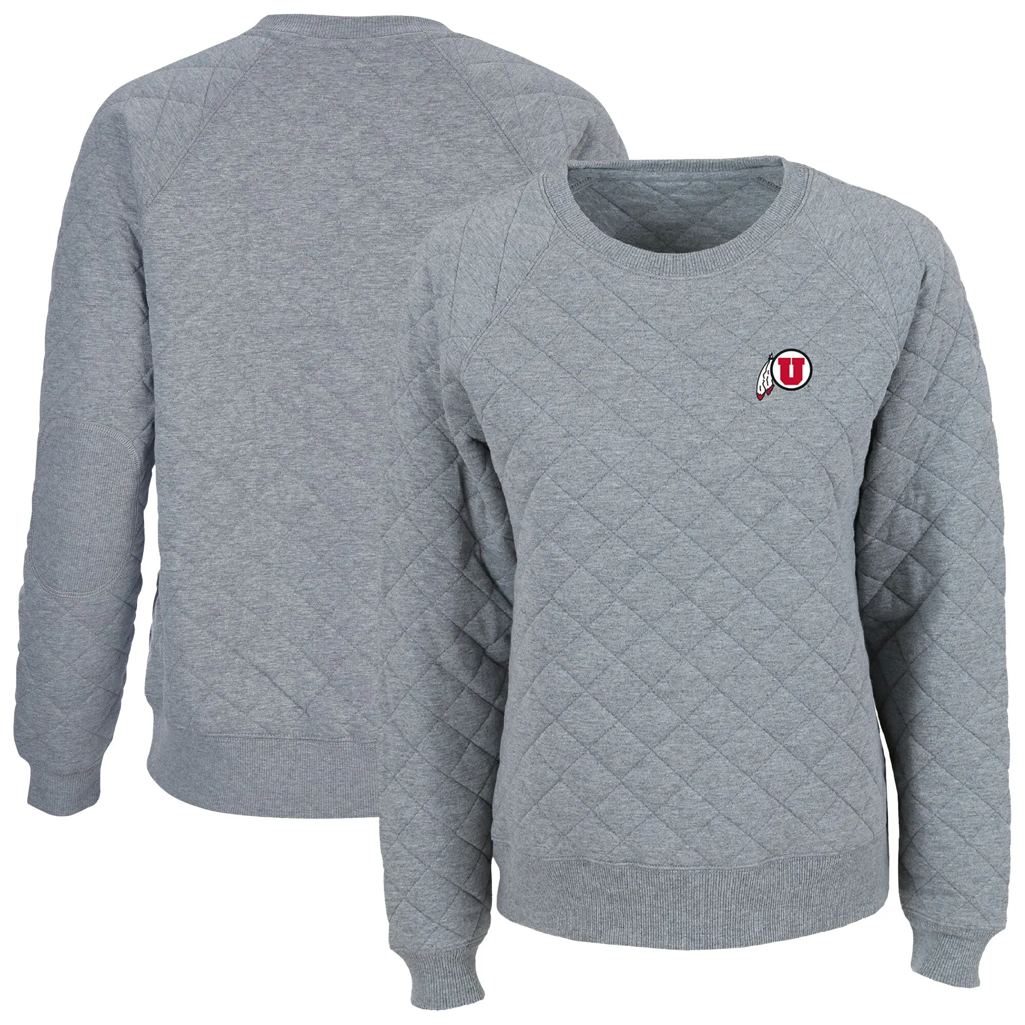 Boxercraft Utah Utes Women's Gray Quilted Pullover Sweatshirt