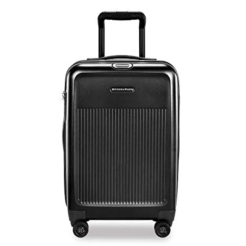 Briggs & Riley Sympatico Hardside Domestic Spinner Luggage, Matte Black, 22-Inch Carry-On