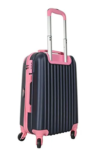 Brio Luggage Hardside Spinner Carry-On #808 Navy (Navy/ Pink)