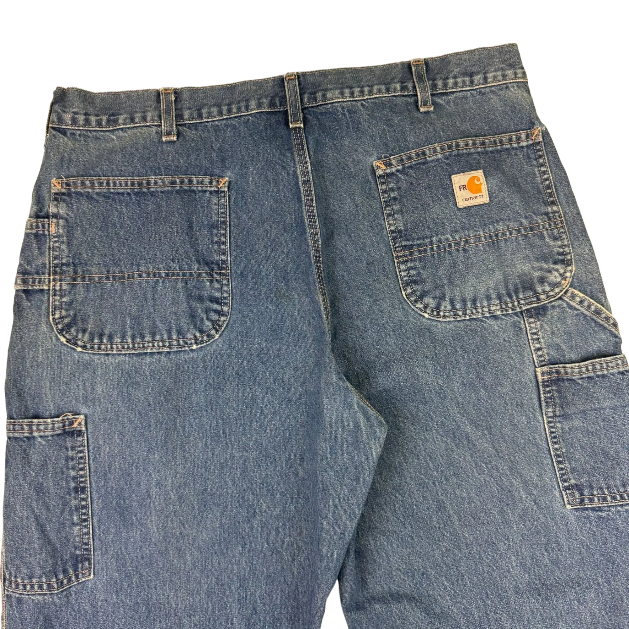 Carhartt Denim Carpenter Workwear Trousers Blue