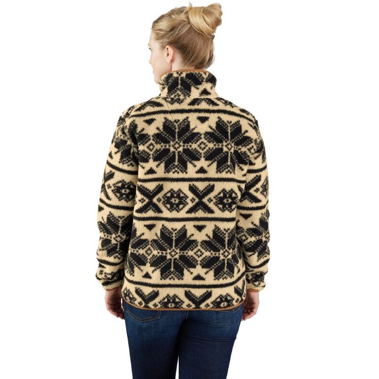 Carhartt Women's Loose Fit Fleece Pullover in Oatmilk Fairisle