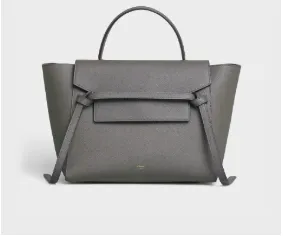 Celine Mini Belt Bag In Grained Calfskin Grey