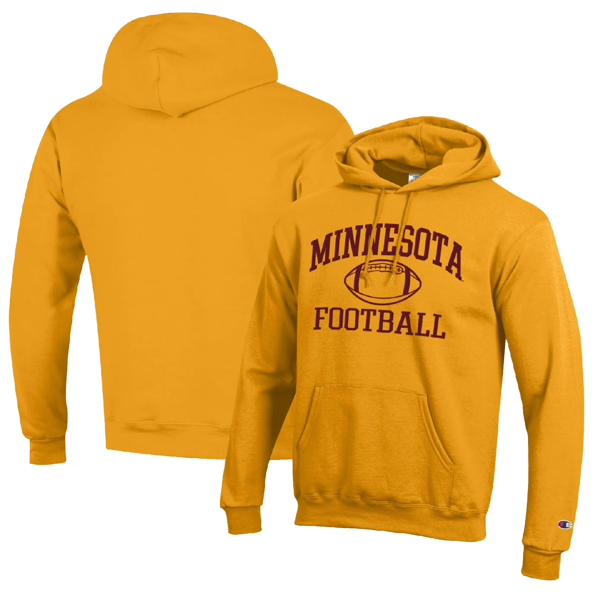 Champion Minnesota Golden Gophers Gold Football Icon Pullover Hoodie