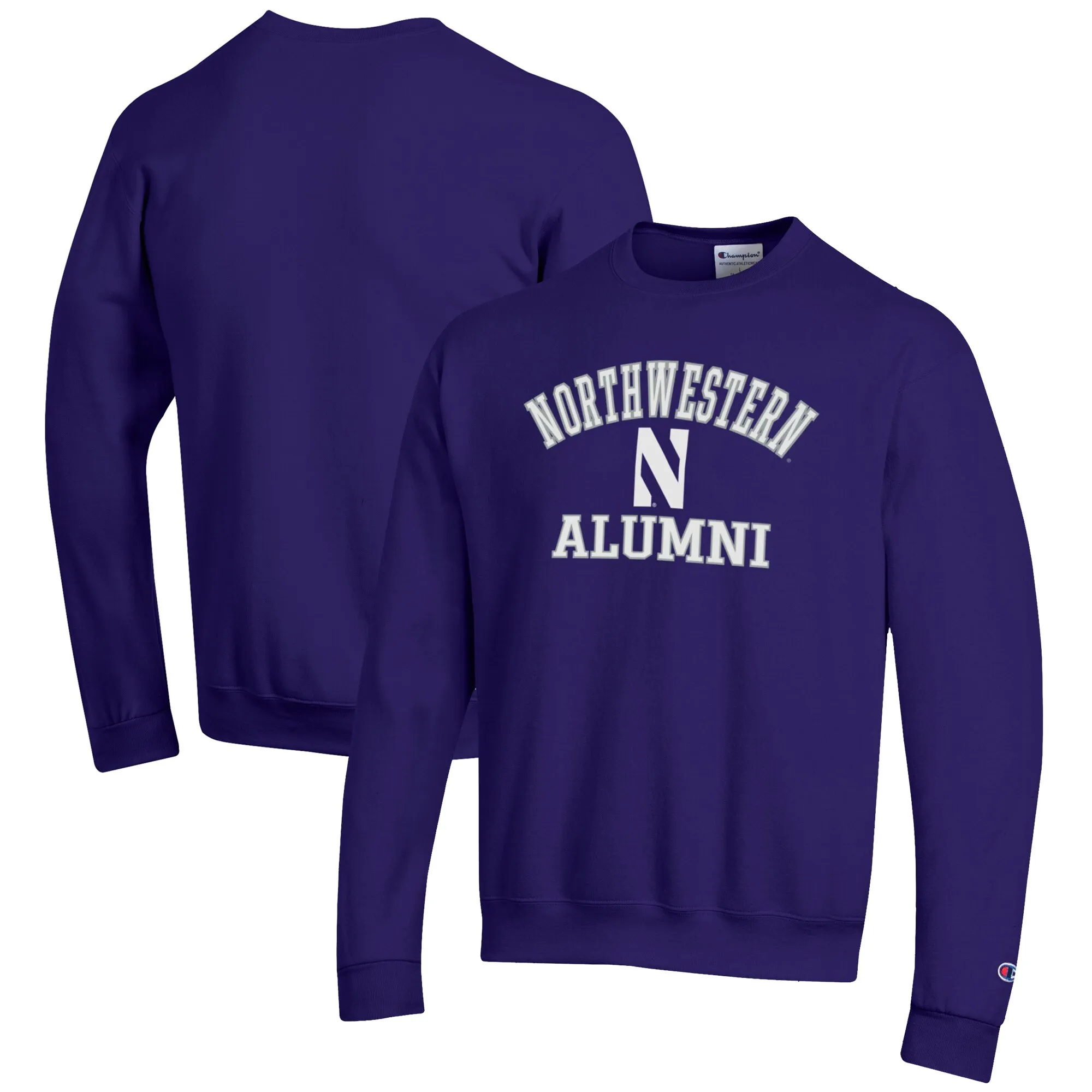 Champion  Northwestern Wildcats Purple Alumni Logo Arch Pullover Sweatshirt