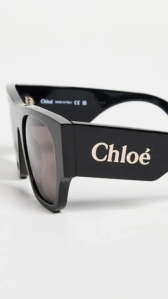 Chloe   Oversized Logo Sunglasses 