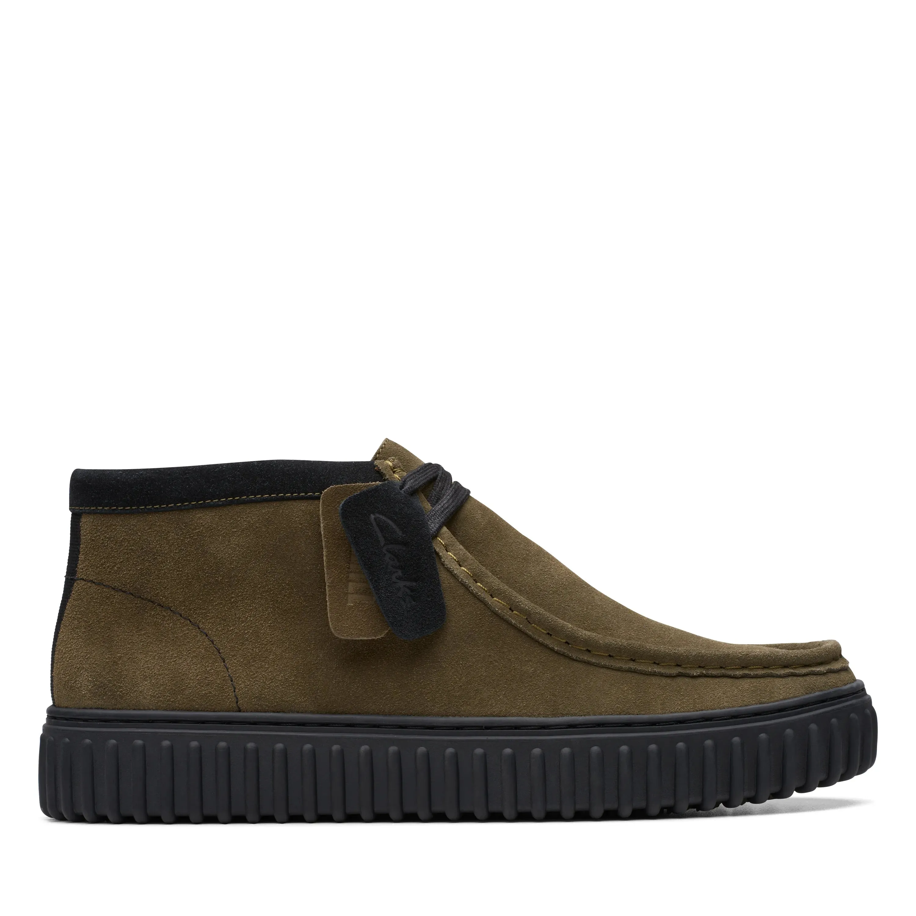 CLARKS | WALLABEE HOMBRE | TORHILL HI DARK OLIVE SUEDE | VERDE