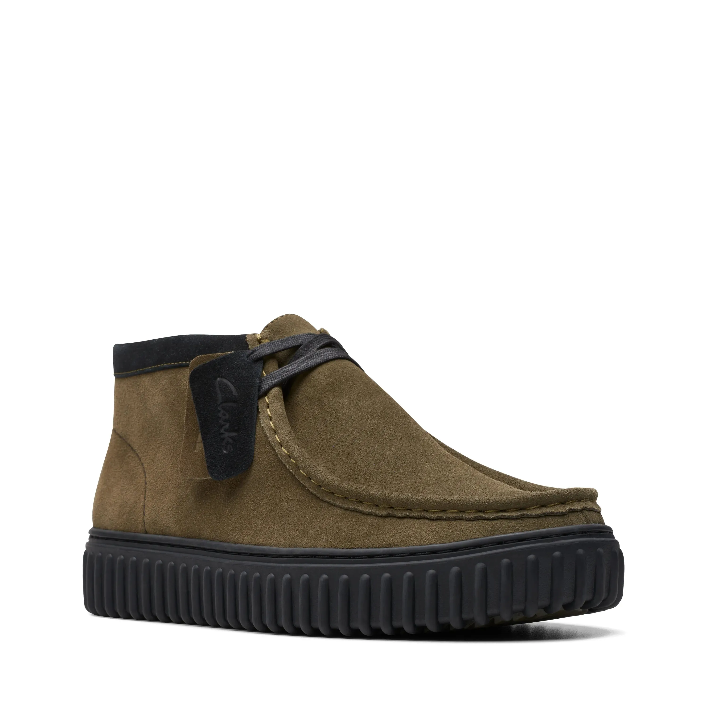 CLARKS | WALLABEE HOMBRE | TORHILL HI DARK OLIVE SUEDE | VERDE