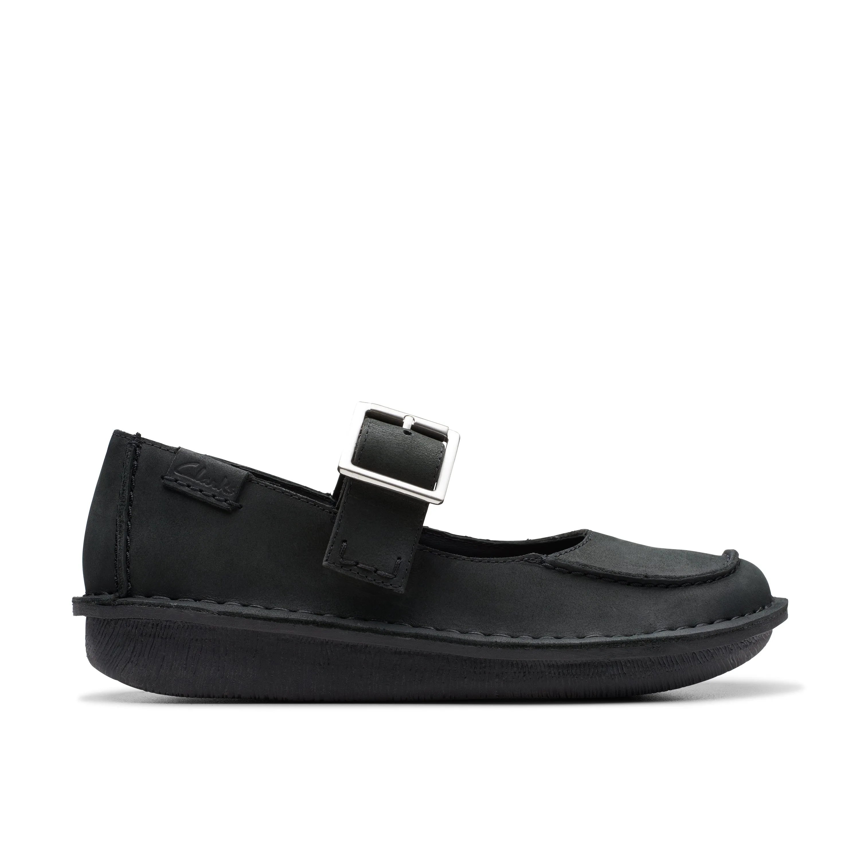 CLARKS | ZAPATOS CASUAL MUJER | FUNNY BAR BLACK OILY LEA | NEGRO