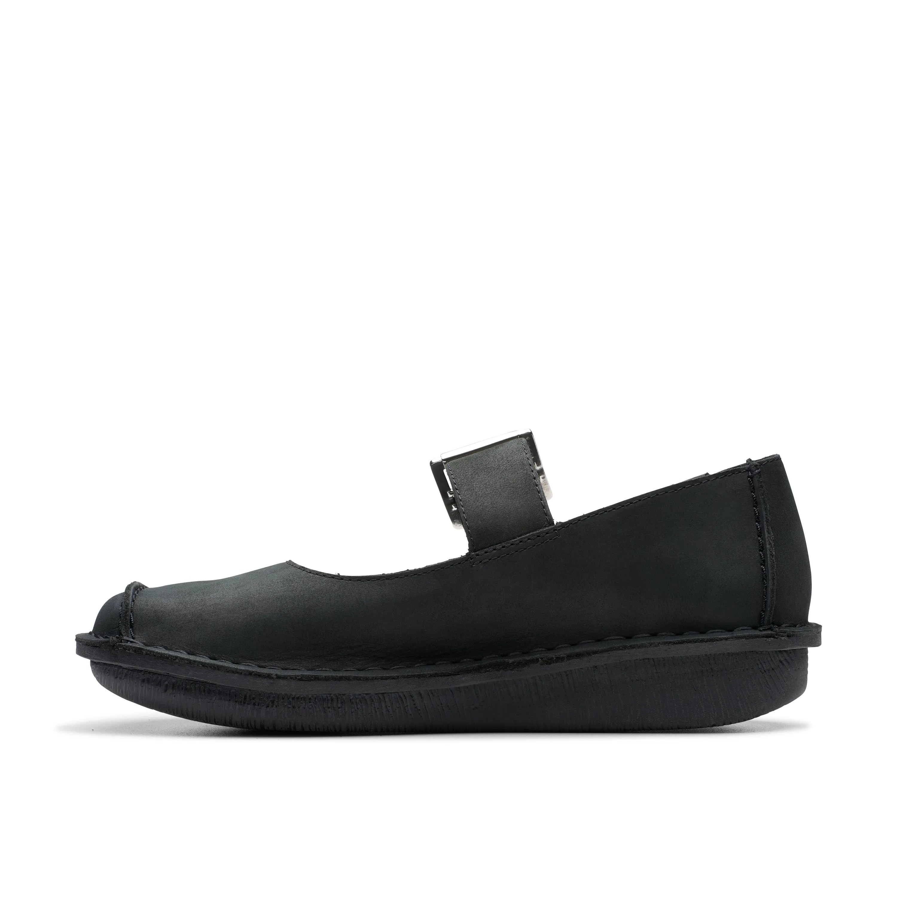 CLARKS | ZAPATOS CASUAL MUJER | FUNNY BAR BLACK OILY LEA | NEGRO