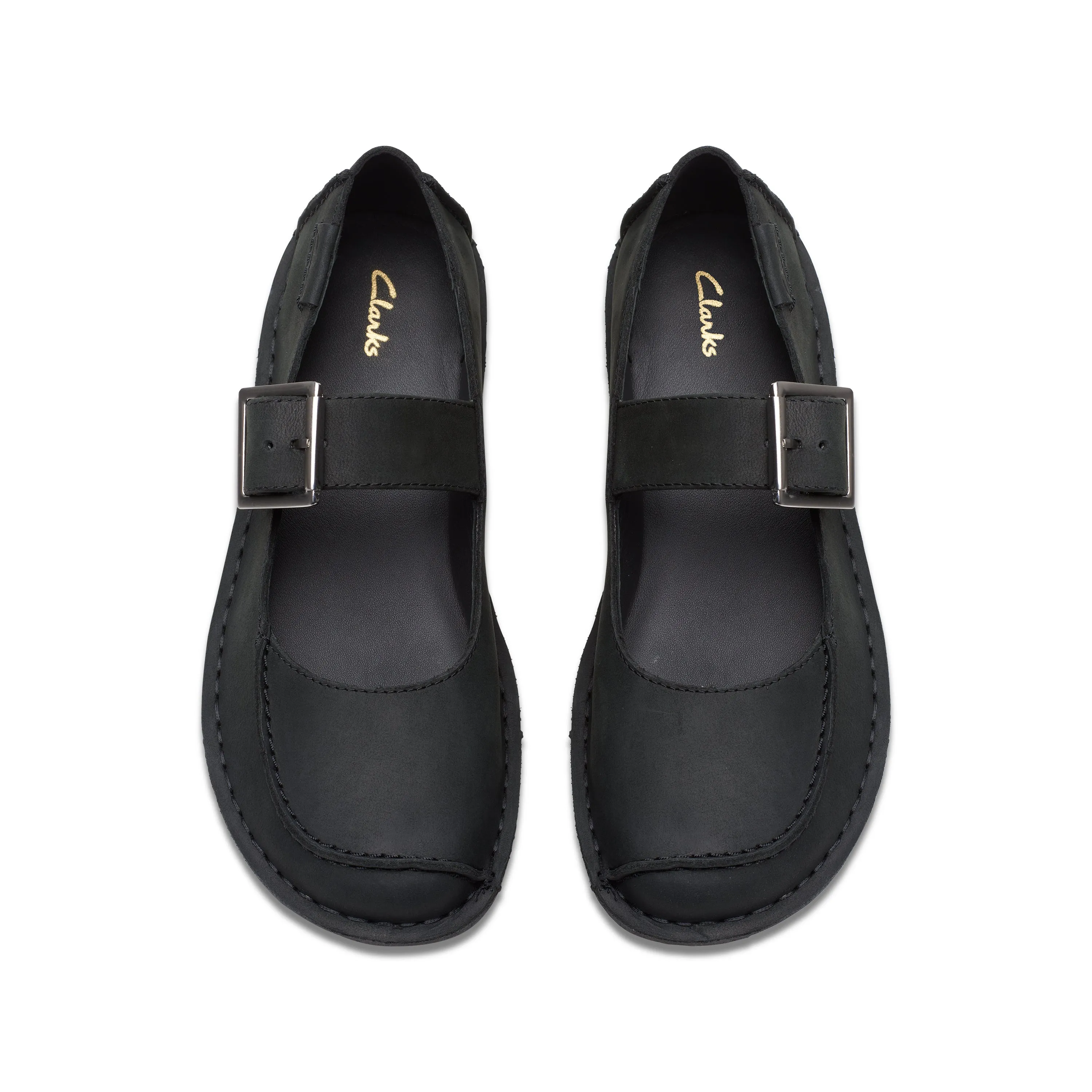 CLARKS | ZAPATOS CASUAL MUJER | FUNNY BAR BLACK OILY LEA | NEGRO