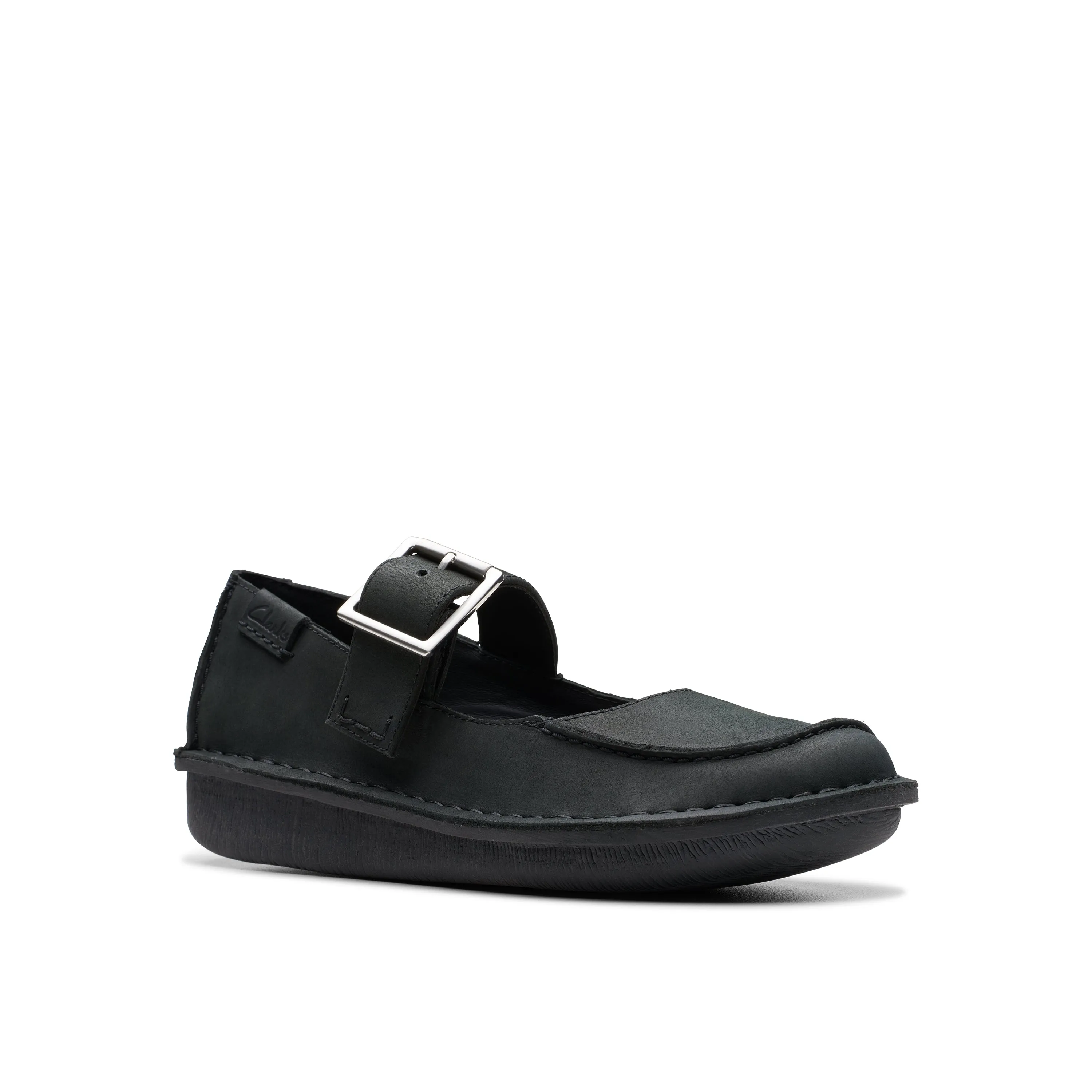 CLARKS | ZAPATOS CASUAL MUJER | FUNNY BAR BLACK OILY LEA | NEGRO