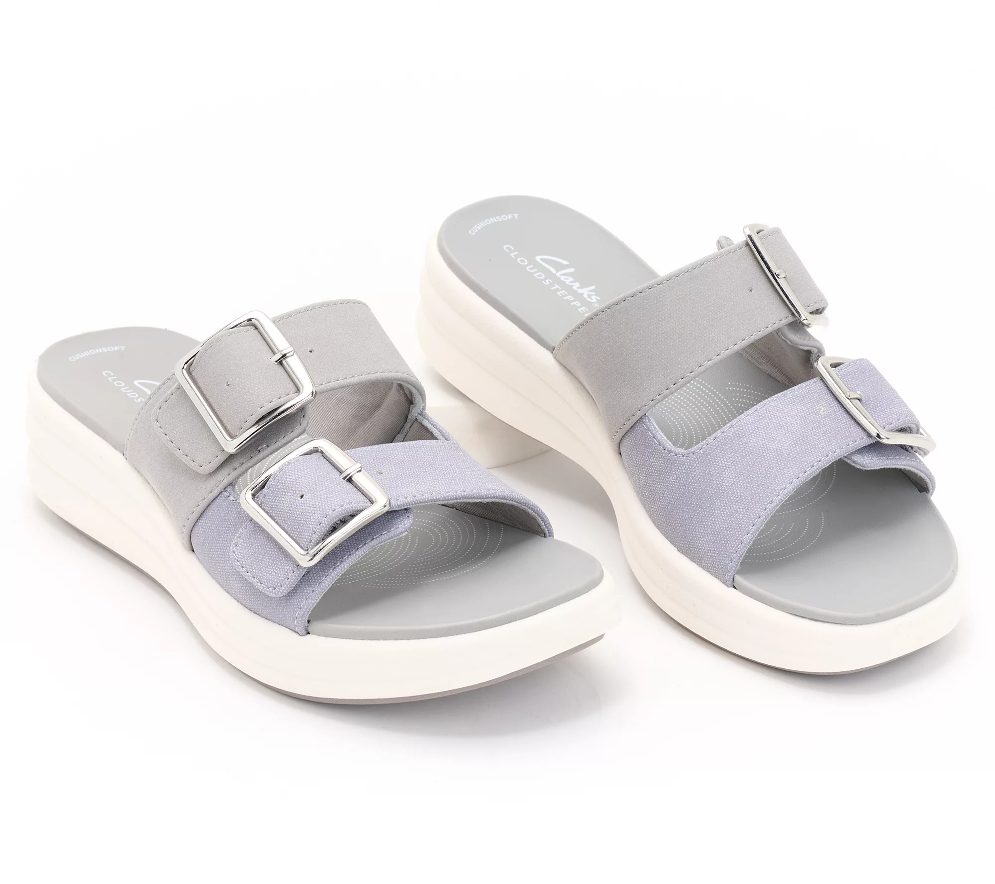 Clarks Cloudsteppers Adjustable Slide Sandals - Drift Buckle