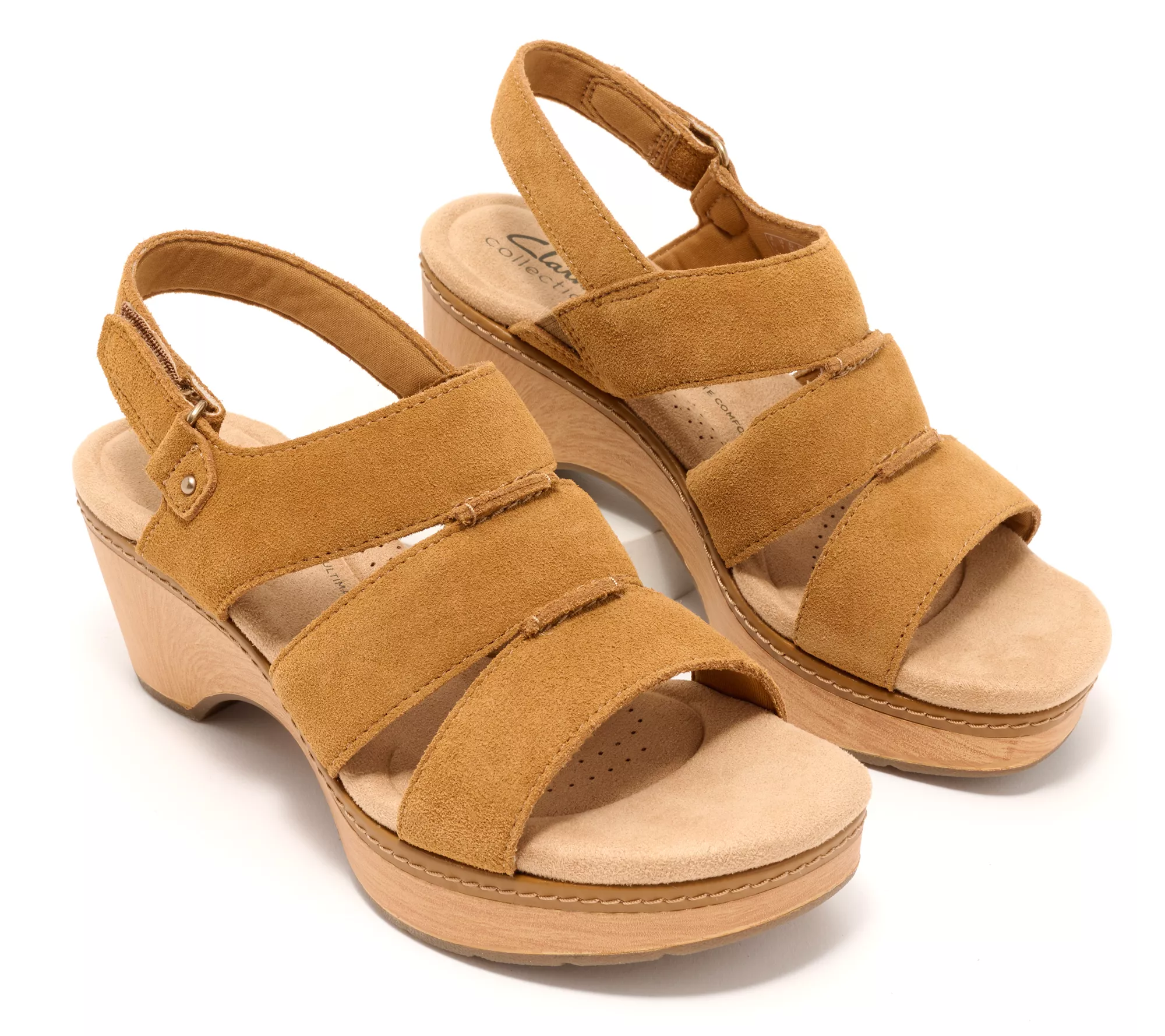 Clarks Collection Leather Heeled Sandals - Seannah Glow