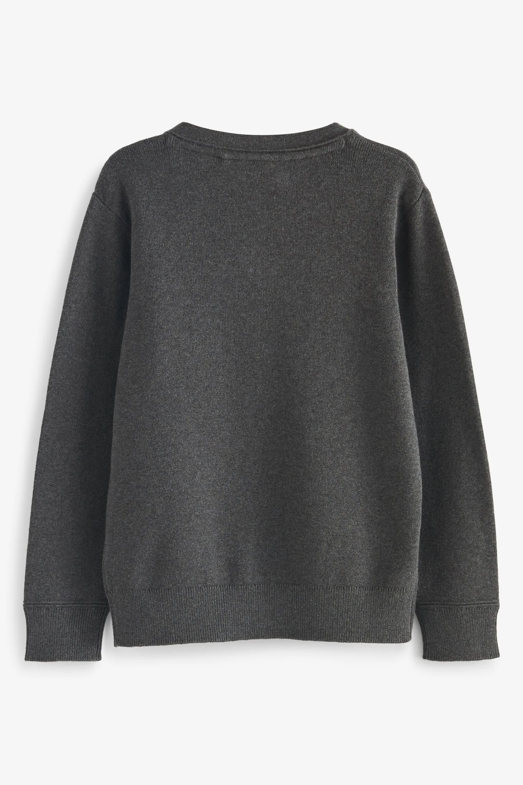 Clarks Grey Long Sleeve School Knitted V-Neck Jumper