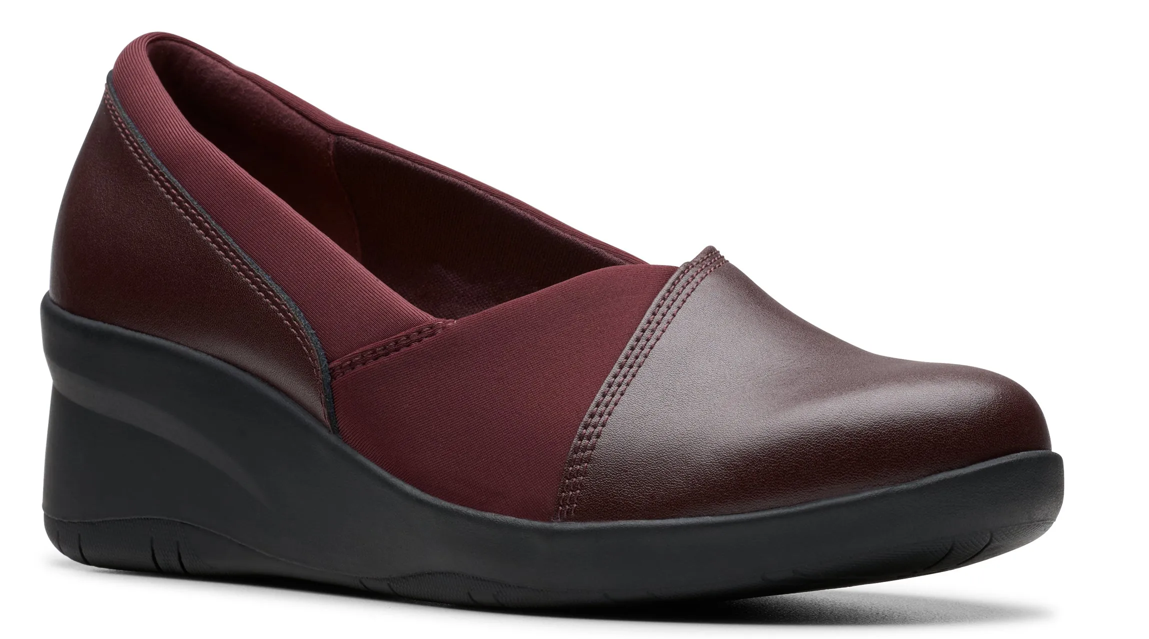 Clarks Suttyn Walk Leather Wine