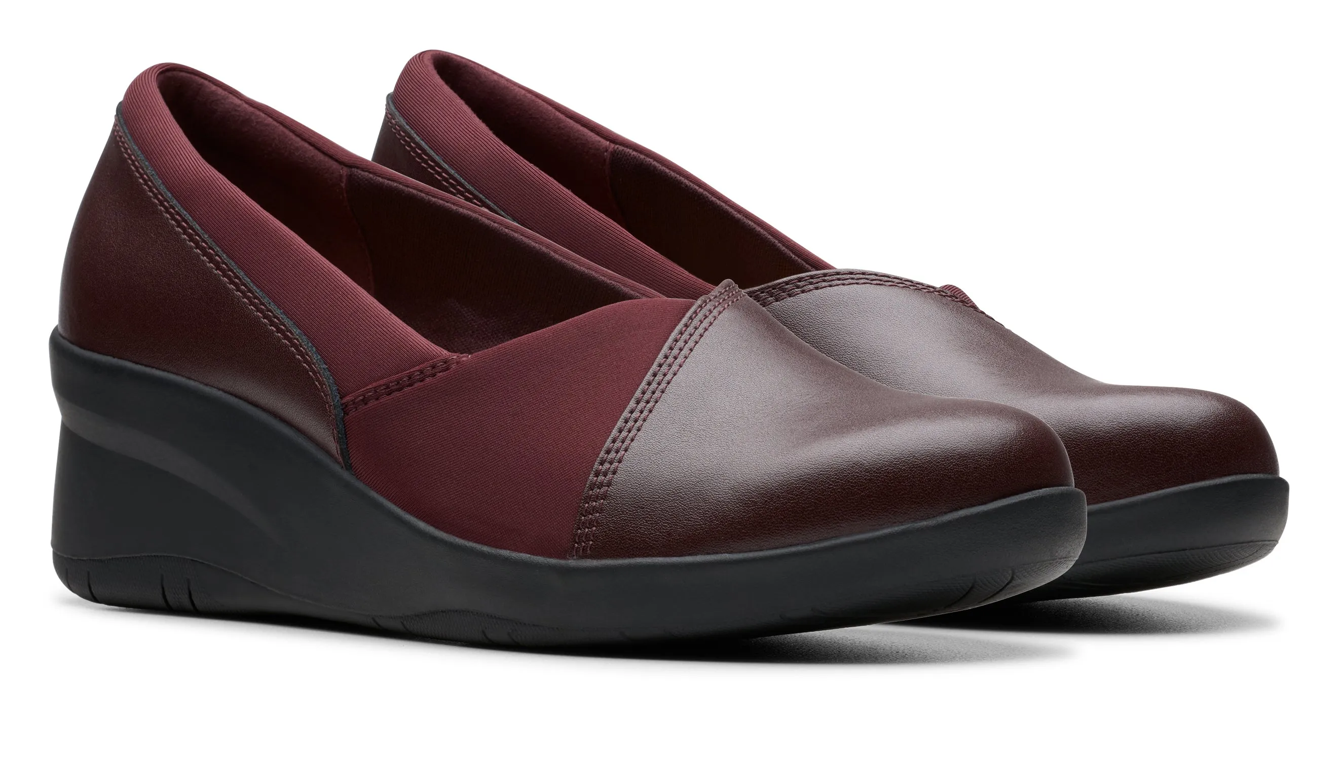 Clarks Suttyn Walk Leather Wine