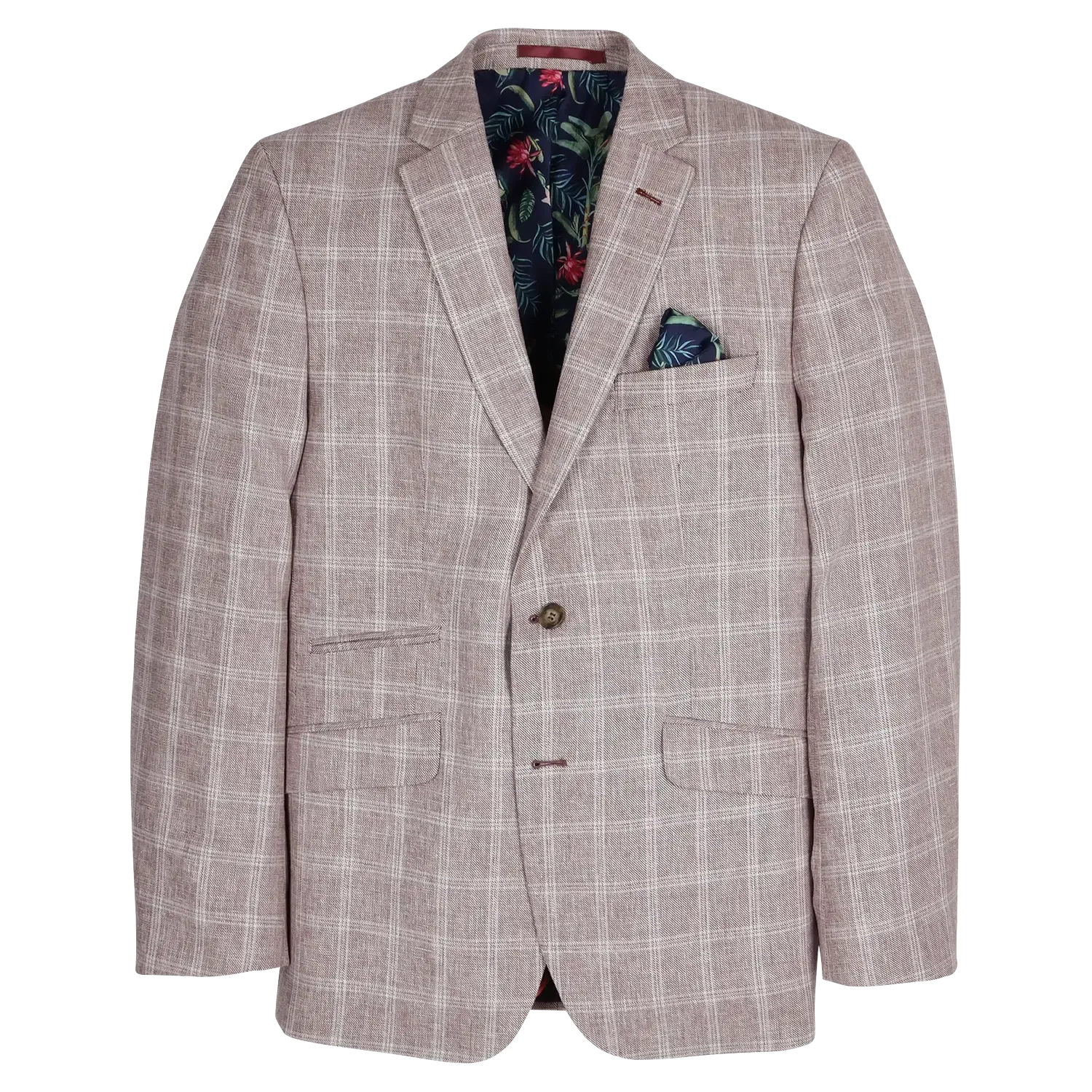 Coes Linen Blend Check Jacket