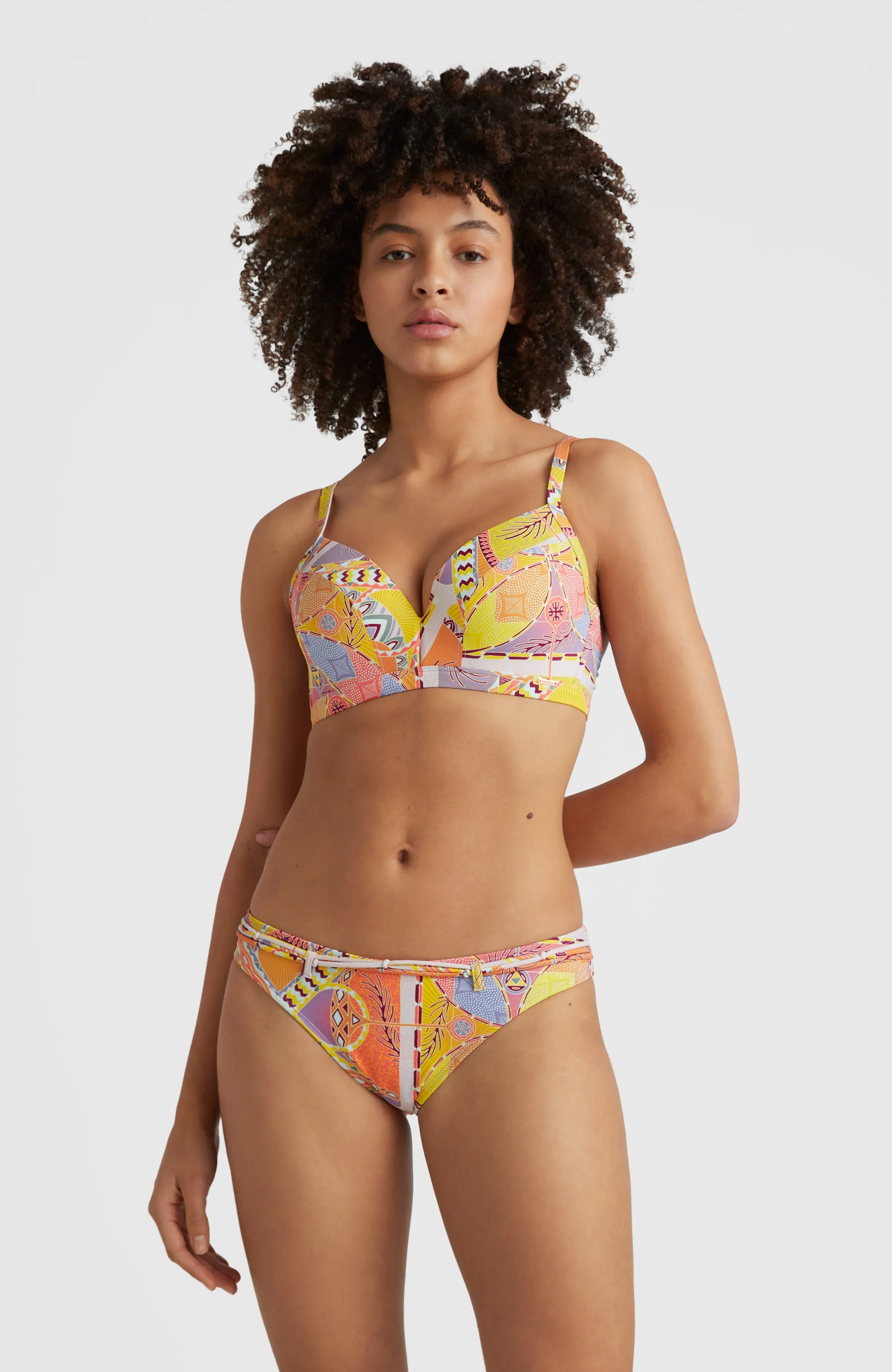 Cruz Bikini Bottoms | Yellow Scarf Print