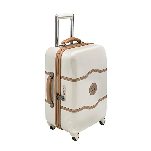 Delsey Luggage Chatelet 21 Inch Carry-On Spinner (One size, Cream/Tan)