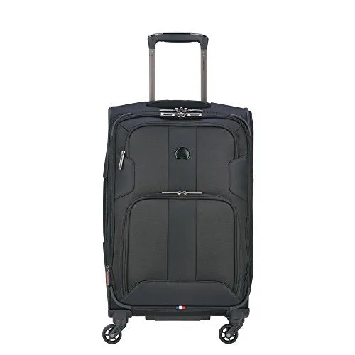 Delsey Luggage Sky Max Expandable Spinner Carry On, Black