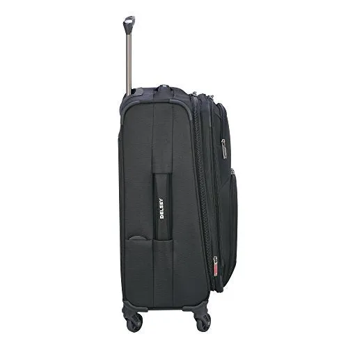 Delsey Luggage Sky Max Expandable Spinner Carry On, Black