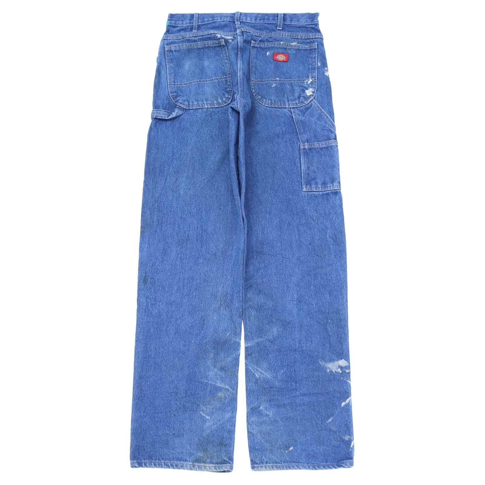 Dickies Carpenter Paint Splattered Blue Work Trousers