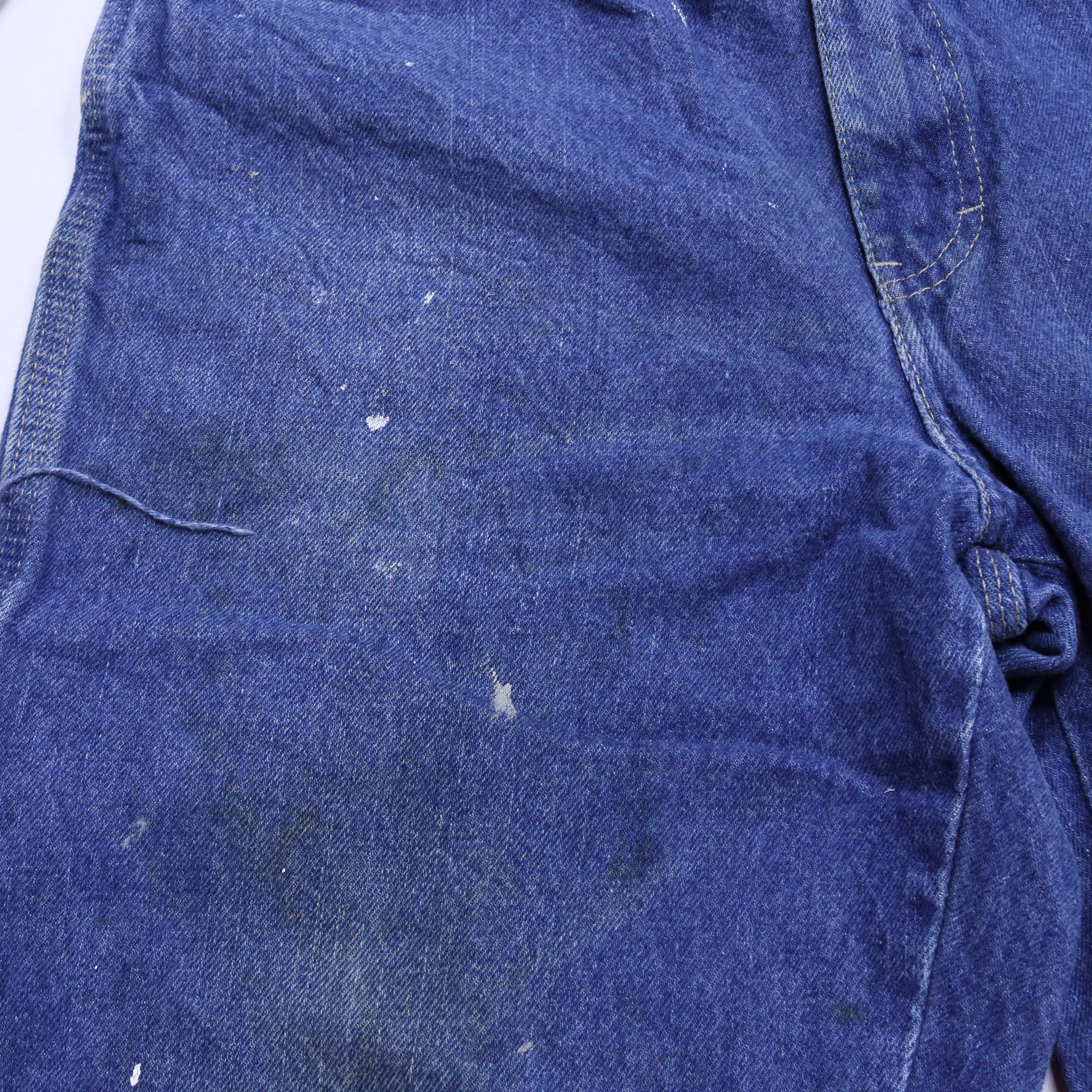 Dickies Carpenter Paint Splattered Blue Work Trousers