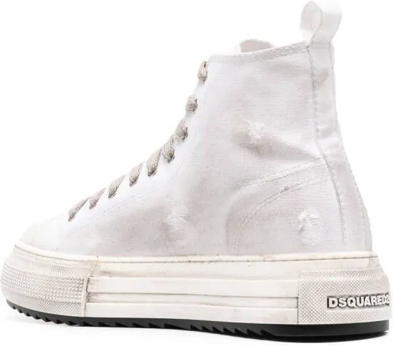 DSQUARED2 logo-print high-top sneakers White