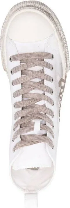 DSQUARED2 logo-print high-top sneakers White