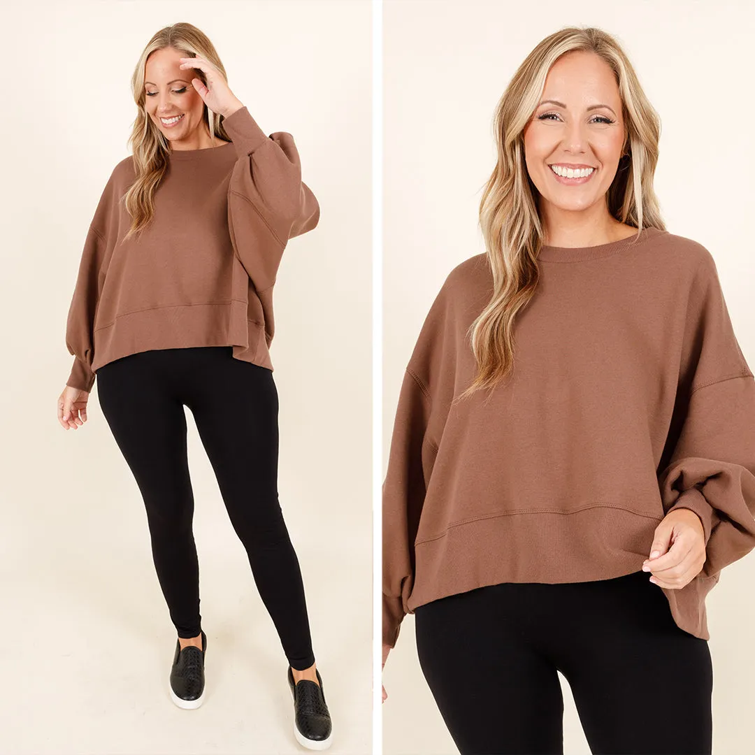 Feeling Free Pullover, Mocha