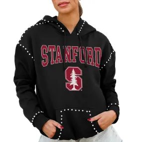 Gameday Couture  Stanford Cardinal Women's Black Studded Pullover Hoodie