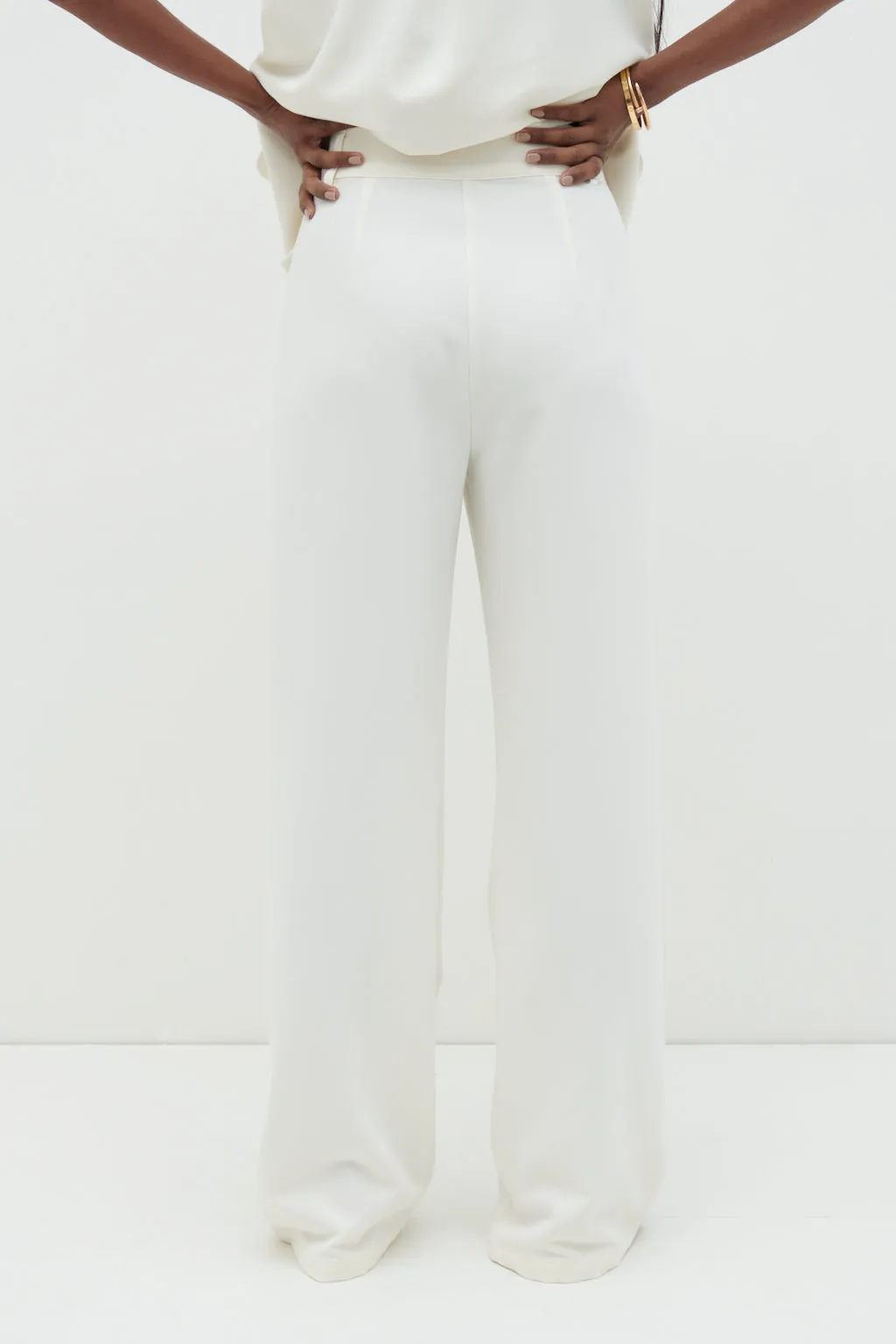 Harlee Straight Leg Trousers - Cream