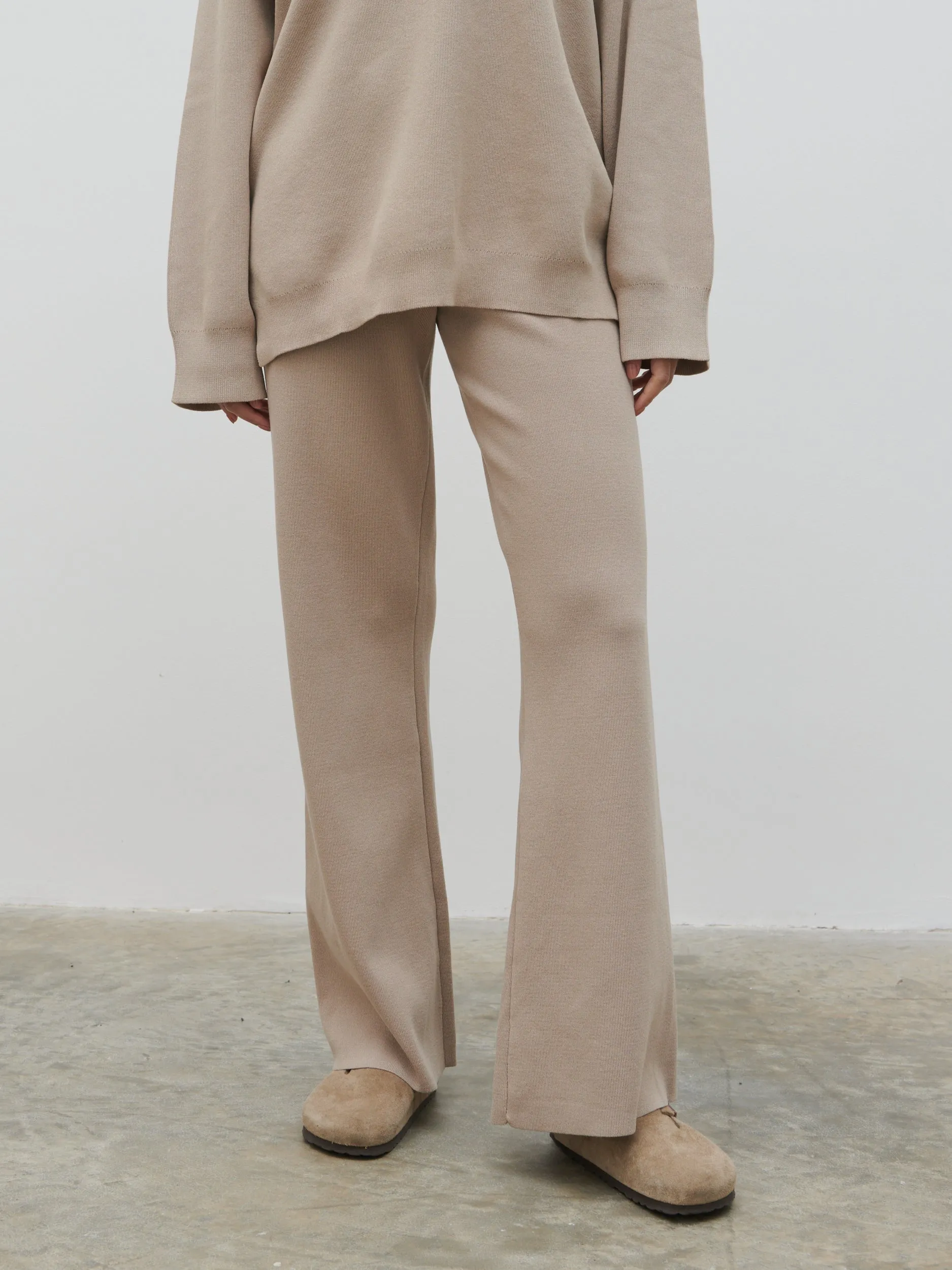 Hayden Knit Trousers - Beige