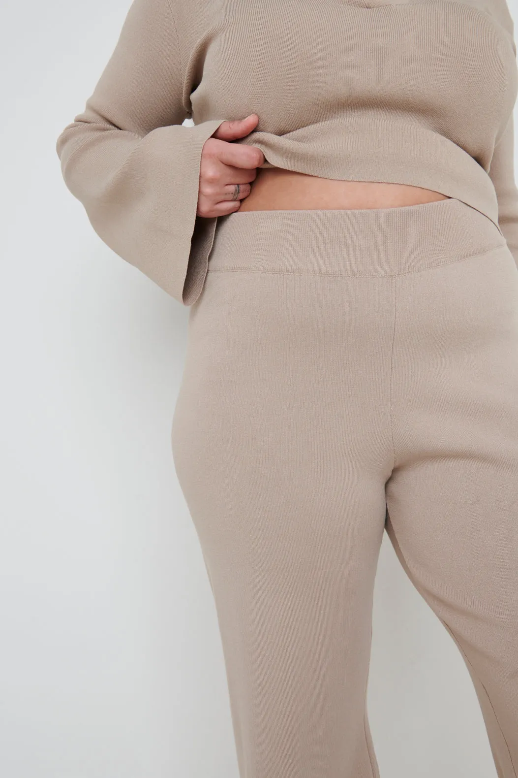 Hayden Knit Trousers - Beige