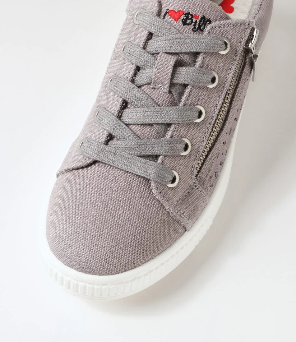 I LOVE BILLY Ireena Grey Recycled Canvas Sneakers