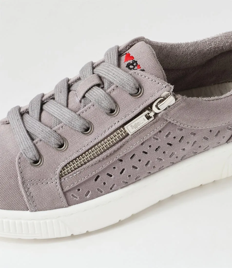 I LOVE BILLY Ireena Grey Recycled Canvas Sneakers