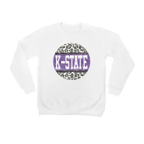 Kansas State Wildcats Youth White Scoop & Score Pullover Sweatshirt