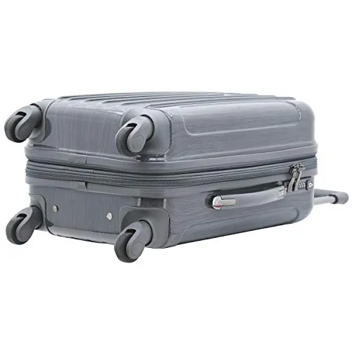 kensie Women's Alma Hardside Spinner Luggage, Gun Metal, Carry-On 20-Inch